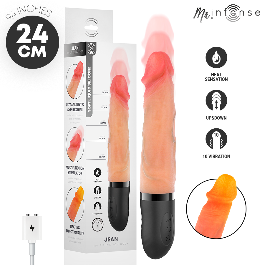 MR INTENSE - JEAN VIBRADOR UPDOWN CON EFECTO CALOR 24 CM -Ø- 3.8 CM