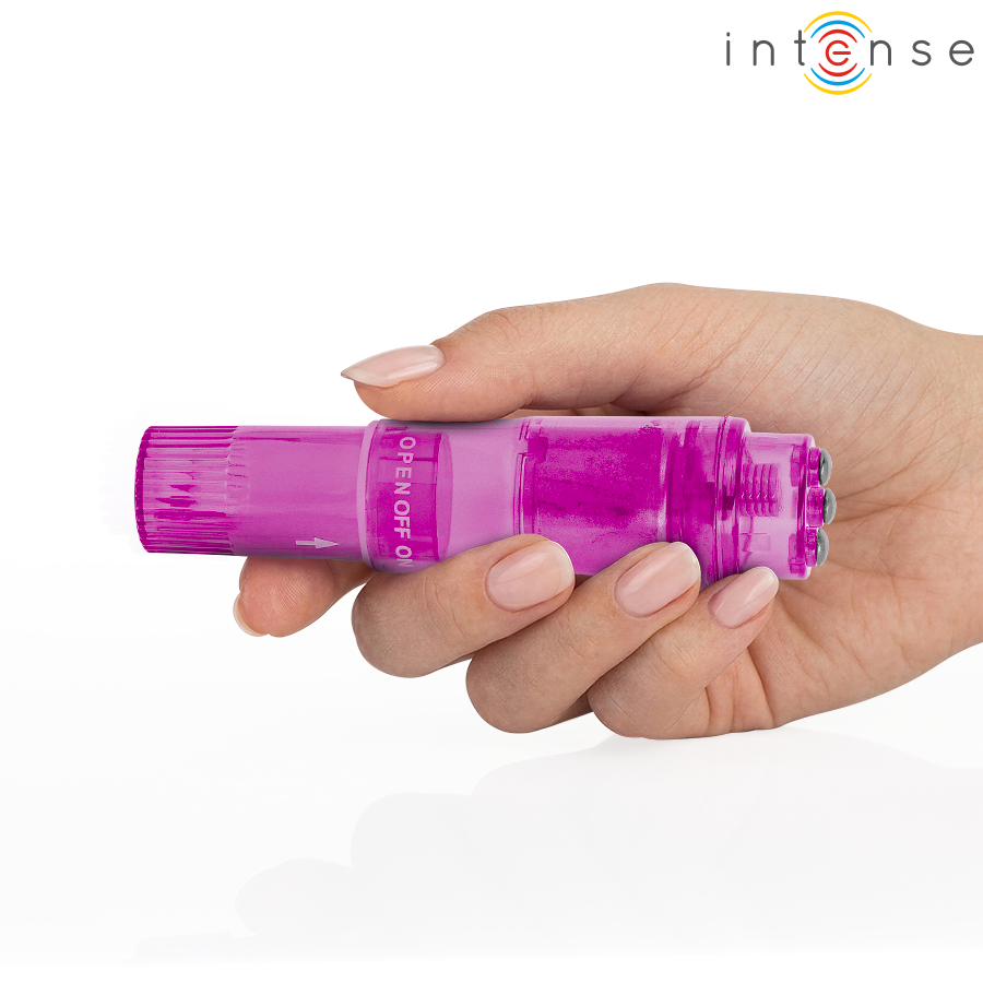 INTENSE - KURT MINI MASAJEADOR CON 4 CABEZALES INTERCAMBIABLES ROSA - Imagen 4