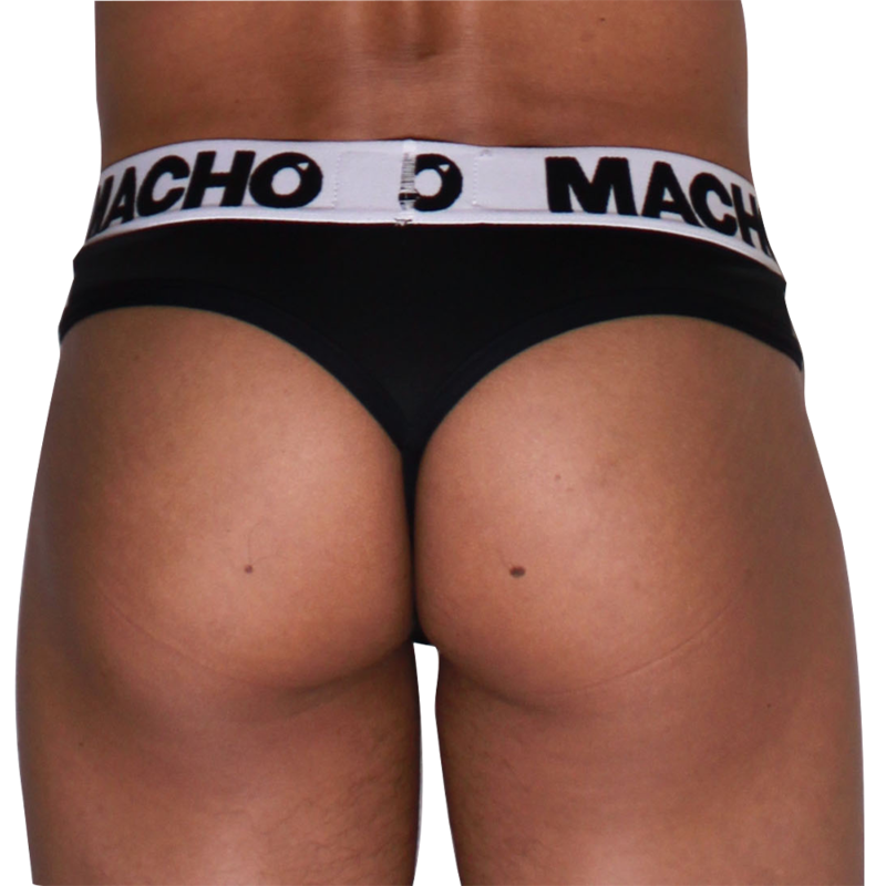 MACHO - MTG002 TANGA NEGRO/NEGRO S - Imagen 3
