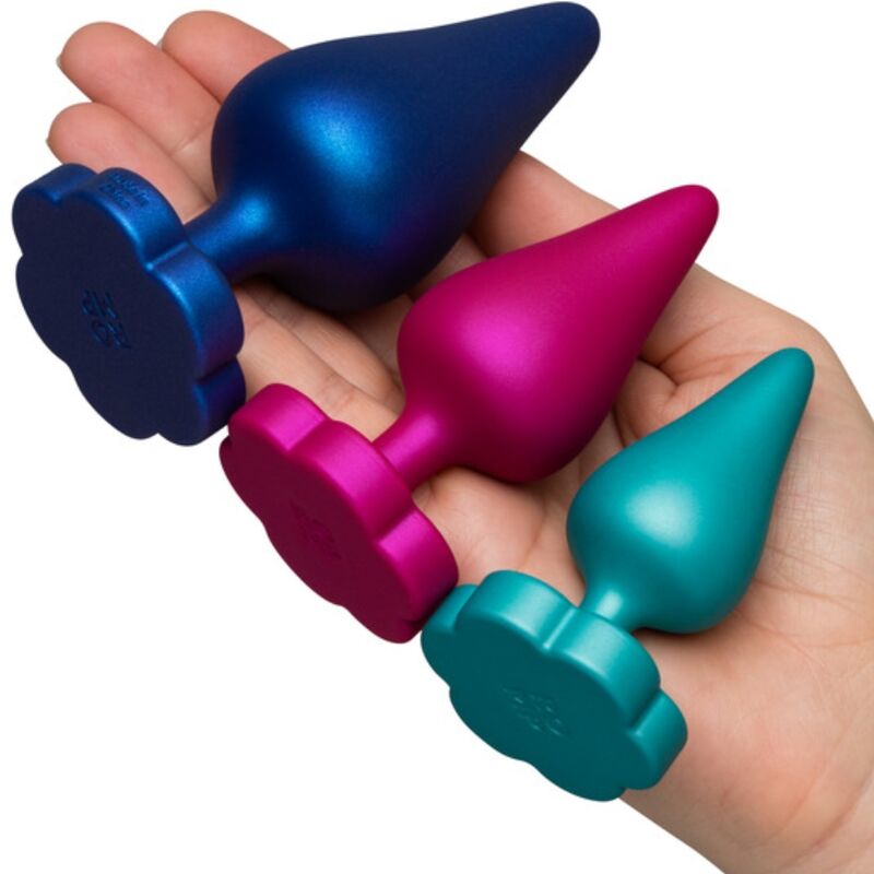 ROMP - LUSTER KIT DE ENTRENAMIENTO ANAL S/M/L CON BASE EN FORMA DE FLOR - Imagen 4