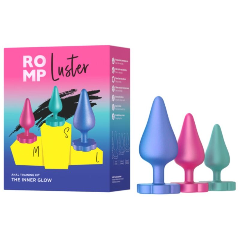 ROMP - LUSTER KIT DE ENTRENAMIENTO ANAL S/M/L CON BASE EN FORMA DE FLOR - Imagen 5