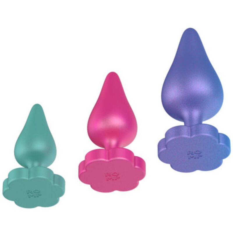 ROMP - LUSTER KIT DE ENTRENAMIENTO ANAL S/M/L CON BASE EN FORMA DE FLOR - Imagen 3