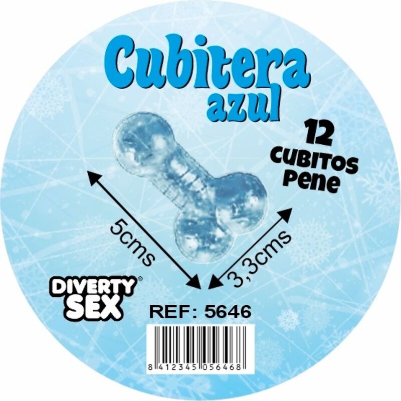 DIABLO PICANTE - CUBITERA 12 PENES SILICONA DURA PARA COLGAR AZUL