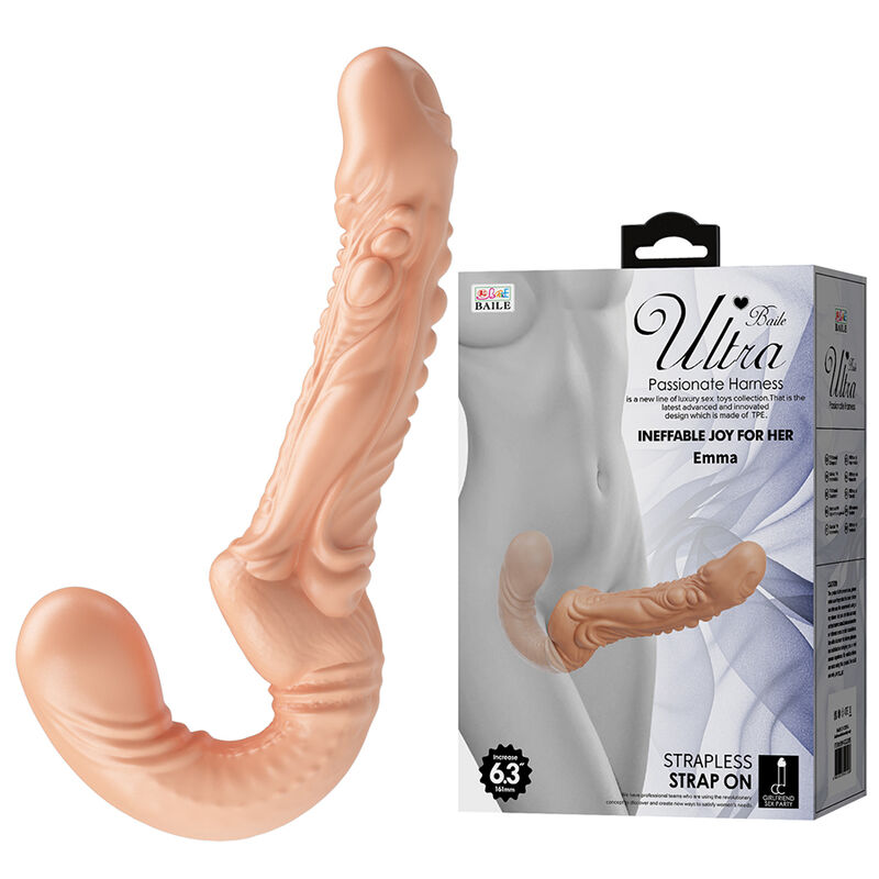 BAILE - EMMA STRAP-ON DOBLE PENETRACIÓN TEXTURIZADO NATURAL - Imagen 2