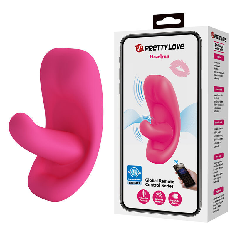 PRETTY LOVE - HAZELYNN MASAJEADOR APP CONTROL 12 FUNCIONES ROSA