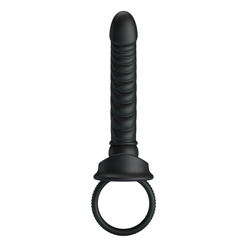 PRETTY LOVE - MERRITT VIBRADOR ANAL CON ANILLO Y VIBRACIÓN NEGRO