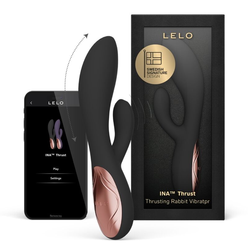 LELO – INA THRUST VIBRADOR RABBIT CON EMPUJE NEGRO