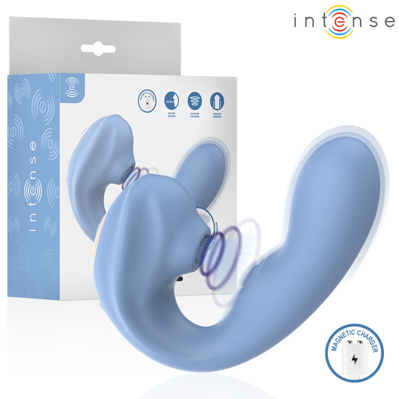 INTENSE – GINA ESTIMULADOR DE CLÍTORIS MULTIFUNCIÓN AZUL