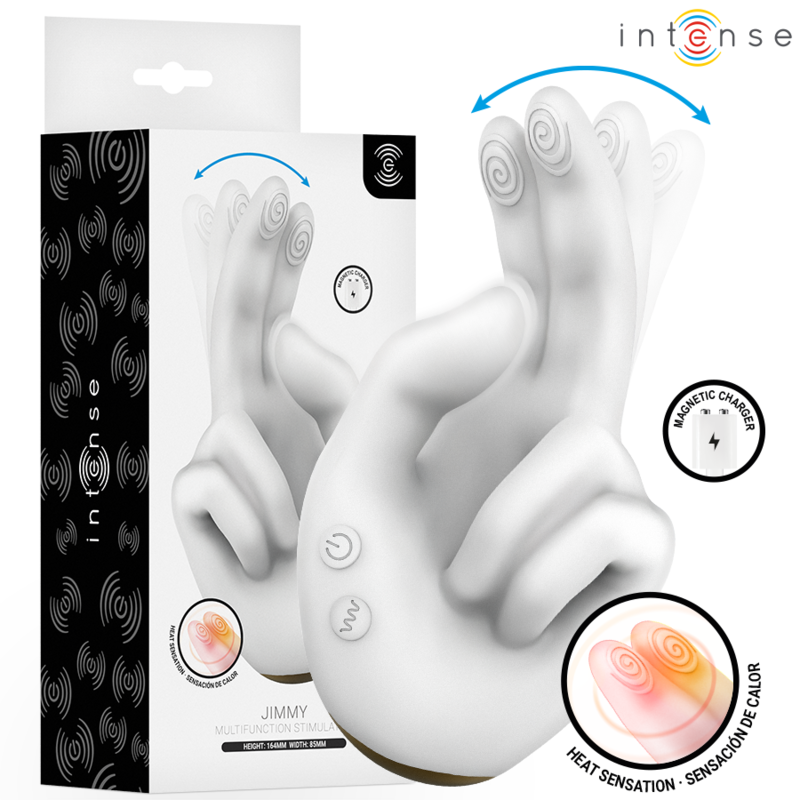 INTENSE – JIMMY ESTIMULADOR MULTIFUNCIÓN CON FORMA DE MANO, VIBRACIÓN Y CALOR