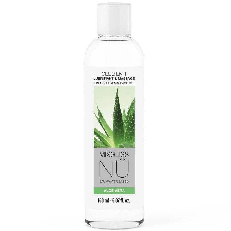 MIXGLISS – GEL NÜ 2 EN 1 LUBRICANTE BASE AGUA Y MASAJE NURU ALOE VERA 150 ML