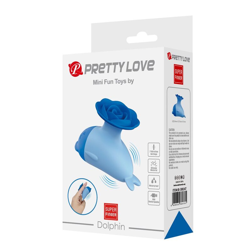 PRETTY LOVE - DOLPHIN MINI VIBRADOR RECARGABLE USB - Imagen 2